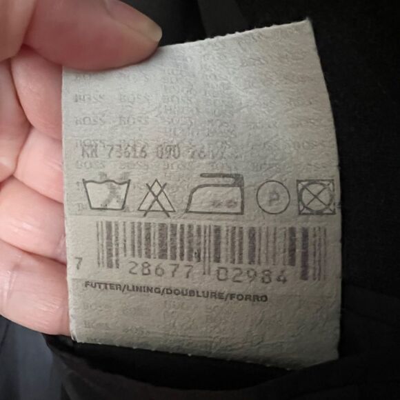 EUC Hugo Boss Charcoal Gray Classic‎ Wool Blazer Sport Coat Size 42S 42 Short - Picture 7 of 7